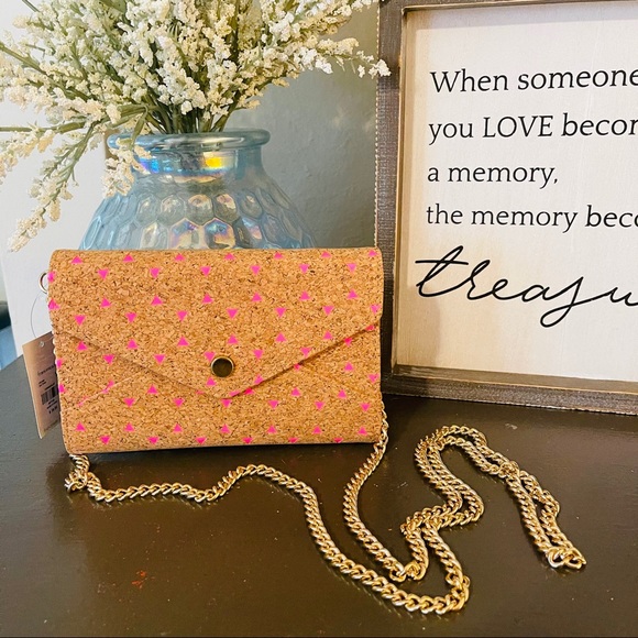 NWT Cork and Pink Crossbody Clutch - Picture 7 of 9